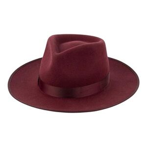 GIGI PIP Monroe Rancher Burgundy Felt Hat 57 Small Medium S M